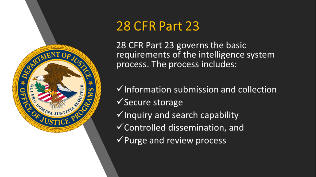 Compliance With CFR 28 Part 23 Criminal Intelligence Systems Operating ...